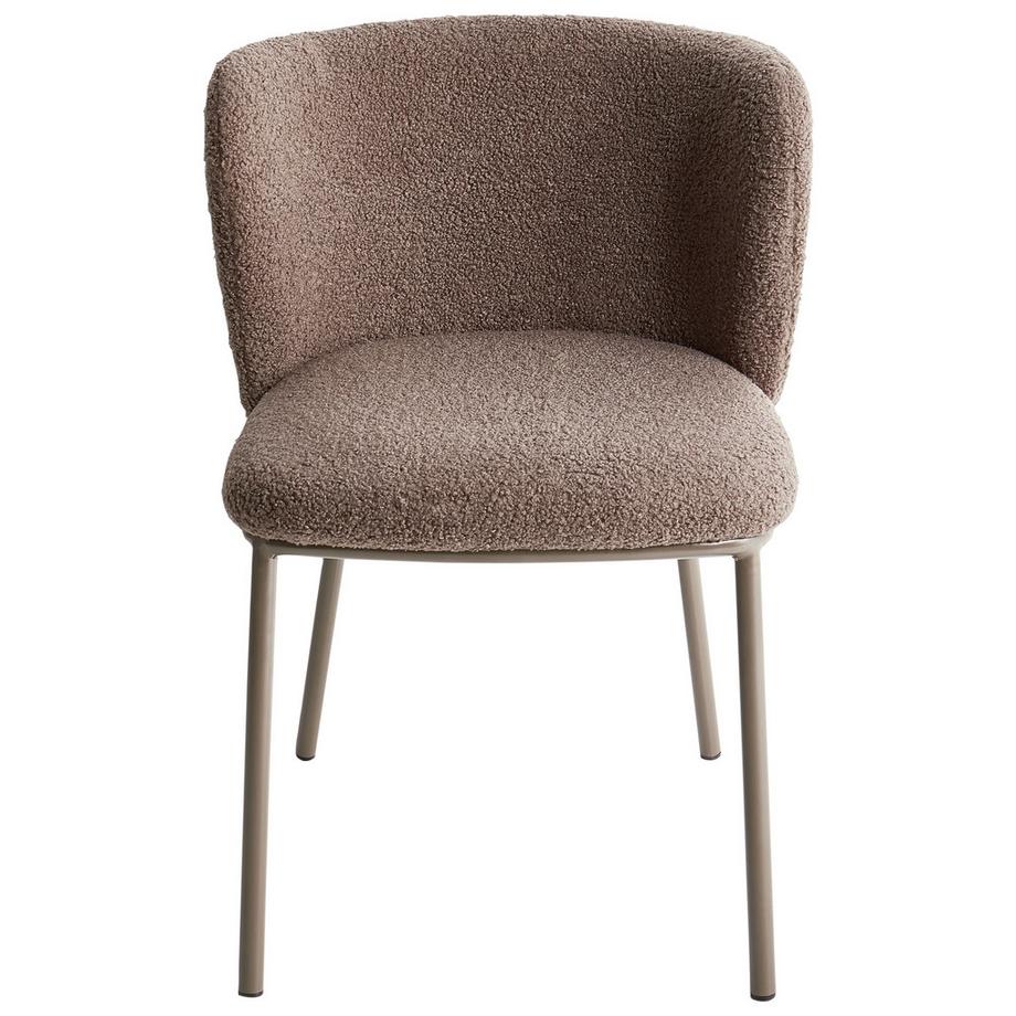 Beliani Esszimmerstuhl 2er Set aus Bouclé Minimalistisch MINA II  