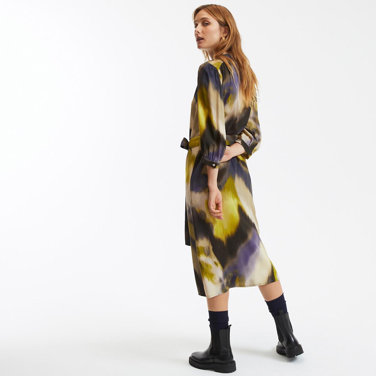 La Redoute Collections  Tie-and-dye Kleid. gerade Schnittform 