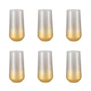 Aulica  VERRES A EAU HAUT DEGRADE GLOW FUME - LOT DE 6 