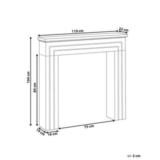 Beliani Habillage de cheminée en MDF Scandinave BOALLIA  