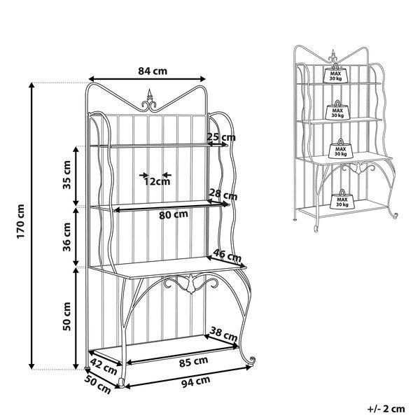 Beliani Meuble de rangement en Métal Rétro PAVONA  