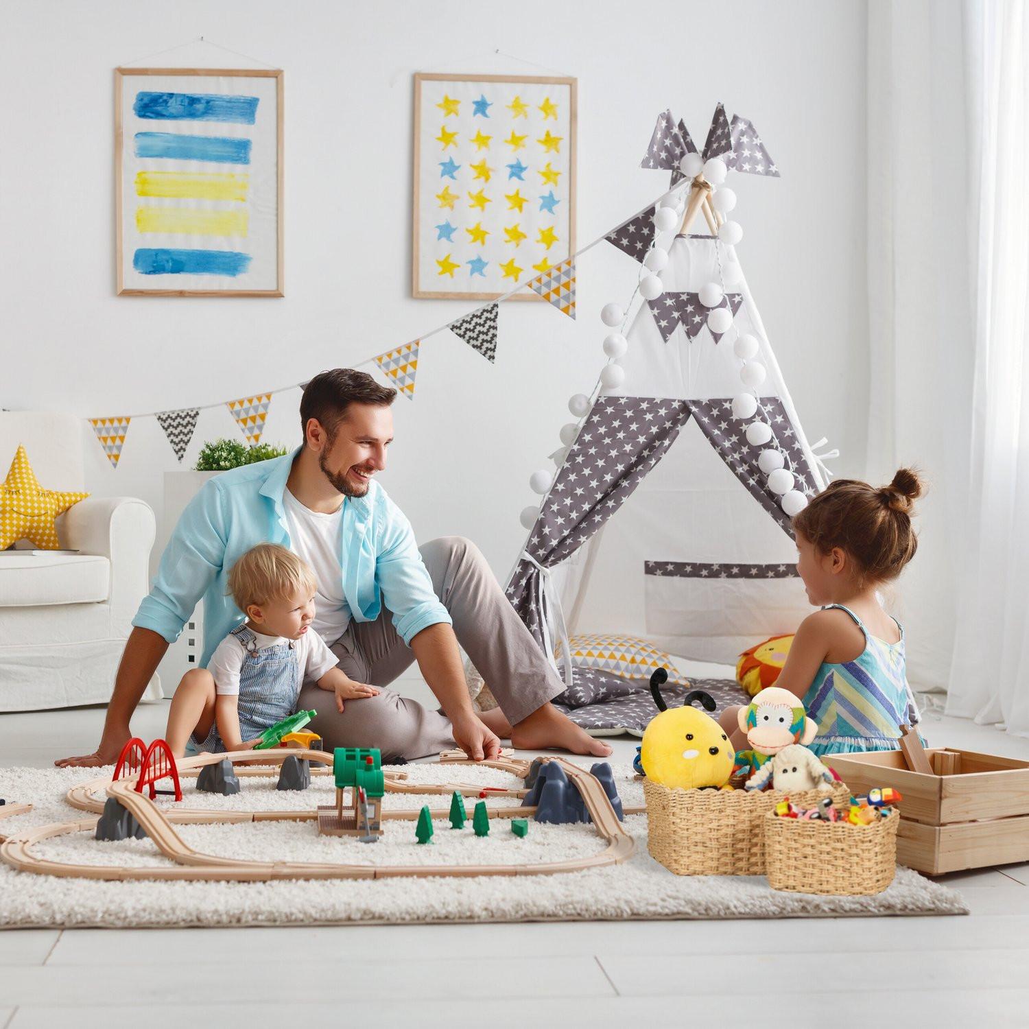 Northio Cesto portaoggetti intrecciato, set da 3  