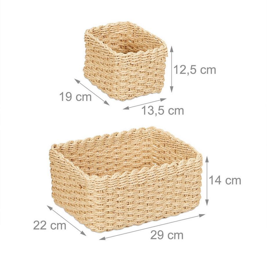 Northio Panier de rangement tissé, lot de 3  