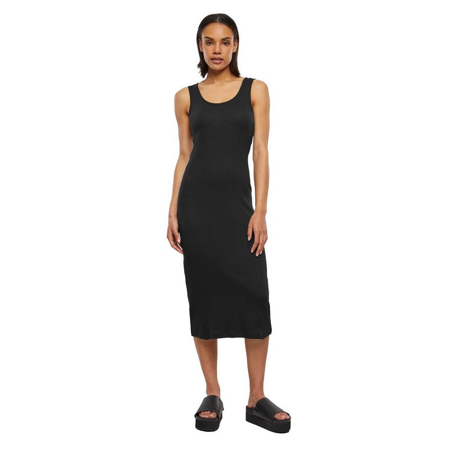 URBAN CLASSICS Robe mi-longue côtelée sans manches  