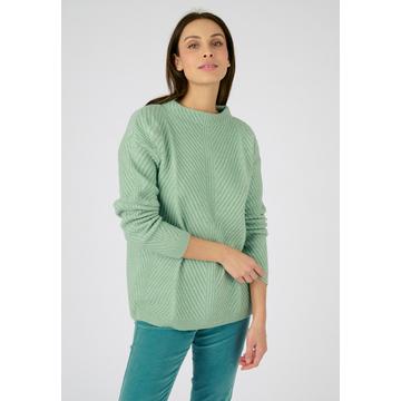 Pull col cheminée, jeu de maille Thermolactyl.