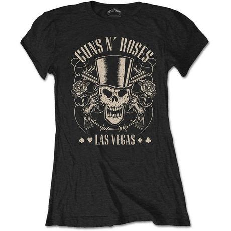 Guns N Roses Top Hat Skull and Pistols Las Vegas T-Shirt  