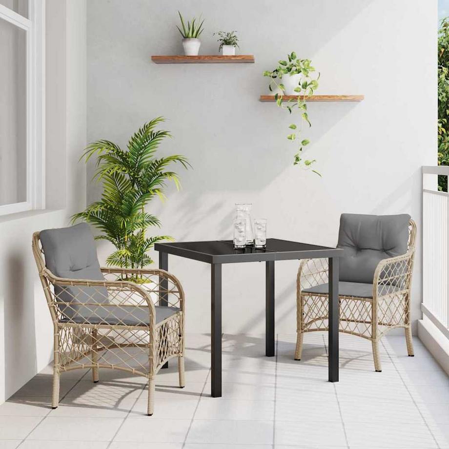 VidaXL Set da Pranzo per Giardino Polyrattan  