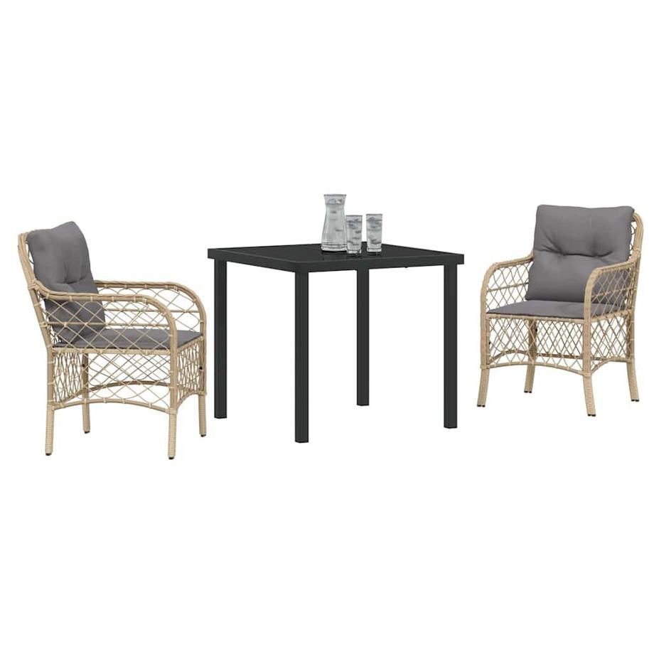 VidaXL Set da Pranzo per Giardino Polyrattan  