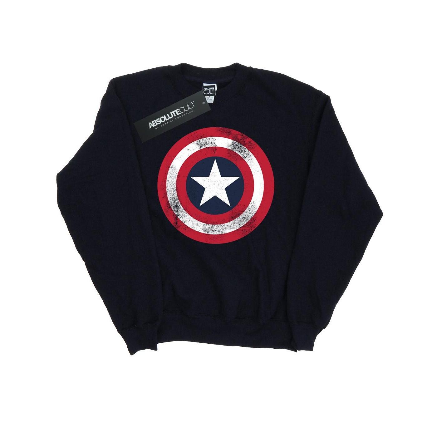 MARVEL  Captain America Distressed Shield Sweatshirt 