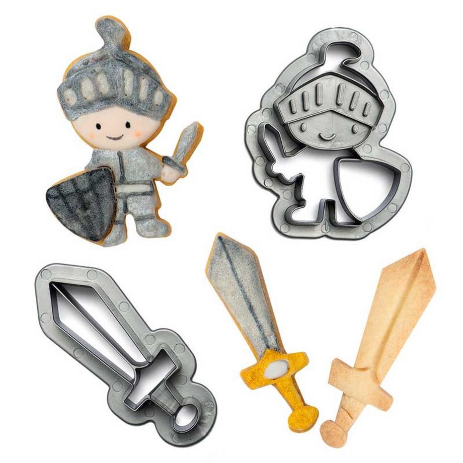 Decora Präge- & Ausstecher Set Ritter und Schwert, 2-teilig  