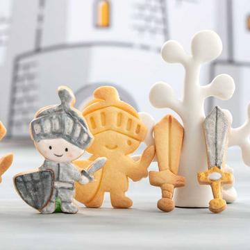 Präge- & Ausstecher Set Ritter und Schwert, 2-teilig