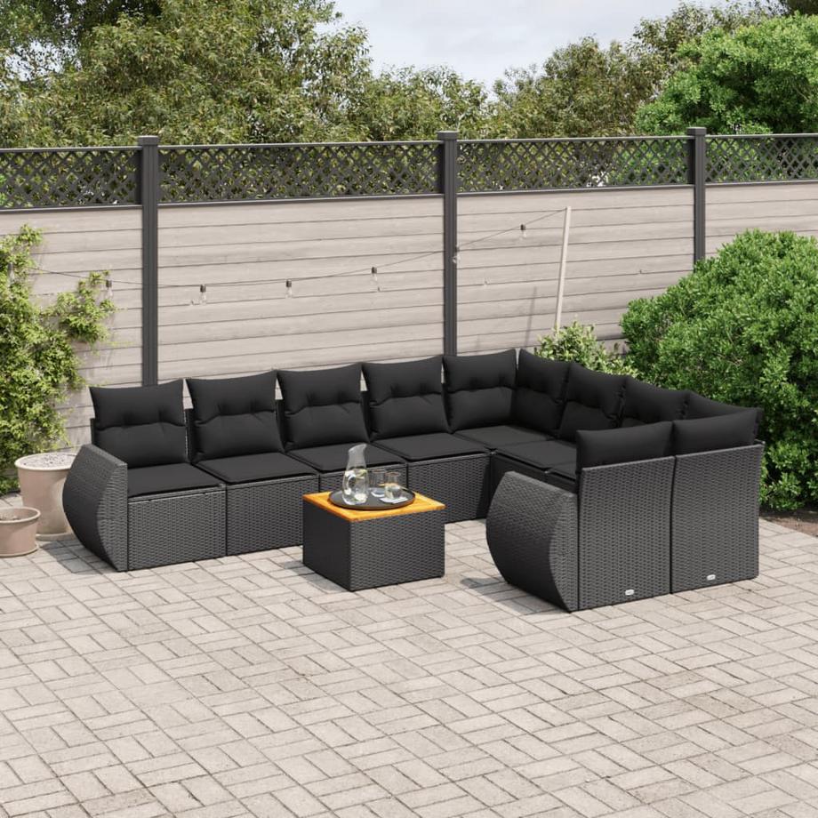 VidaXL Ensemble de canapés de jardin rotin synthétique  