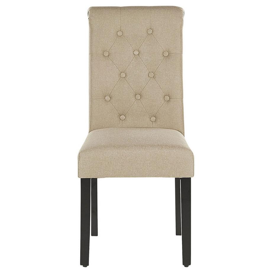 Beliani Esszimmerstuhl 2er Set aus Polyester Glamourös VELVA  