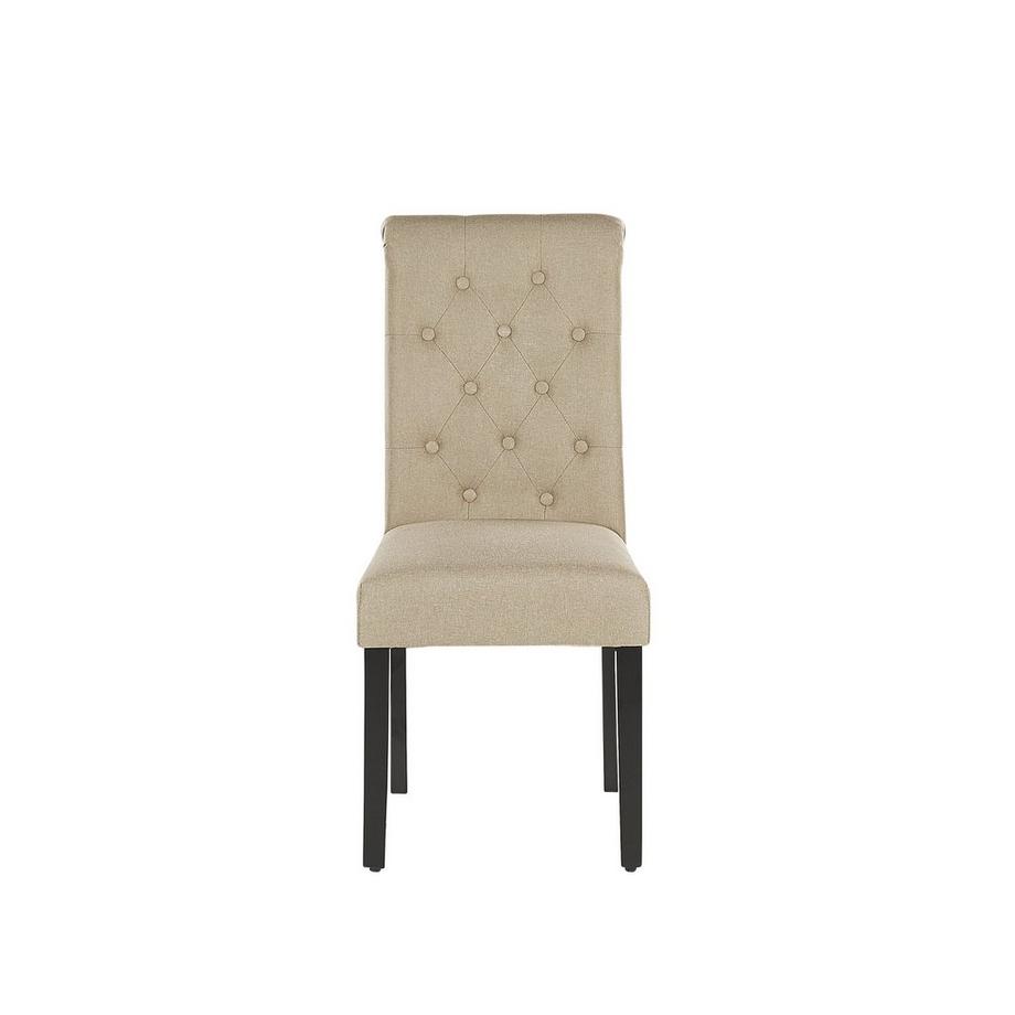 Beliani Esszimmerstuhl 2er Set aus Polyester Glamourös VELVA  