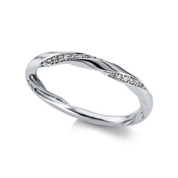 Bague or blanc 750/18C diamant 0.1ct.