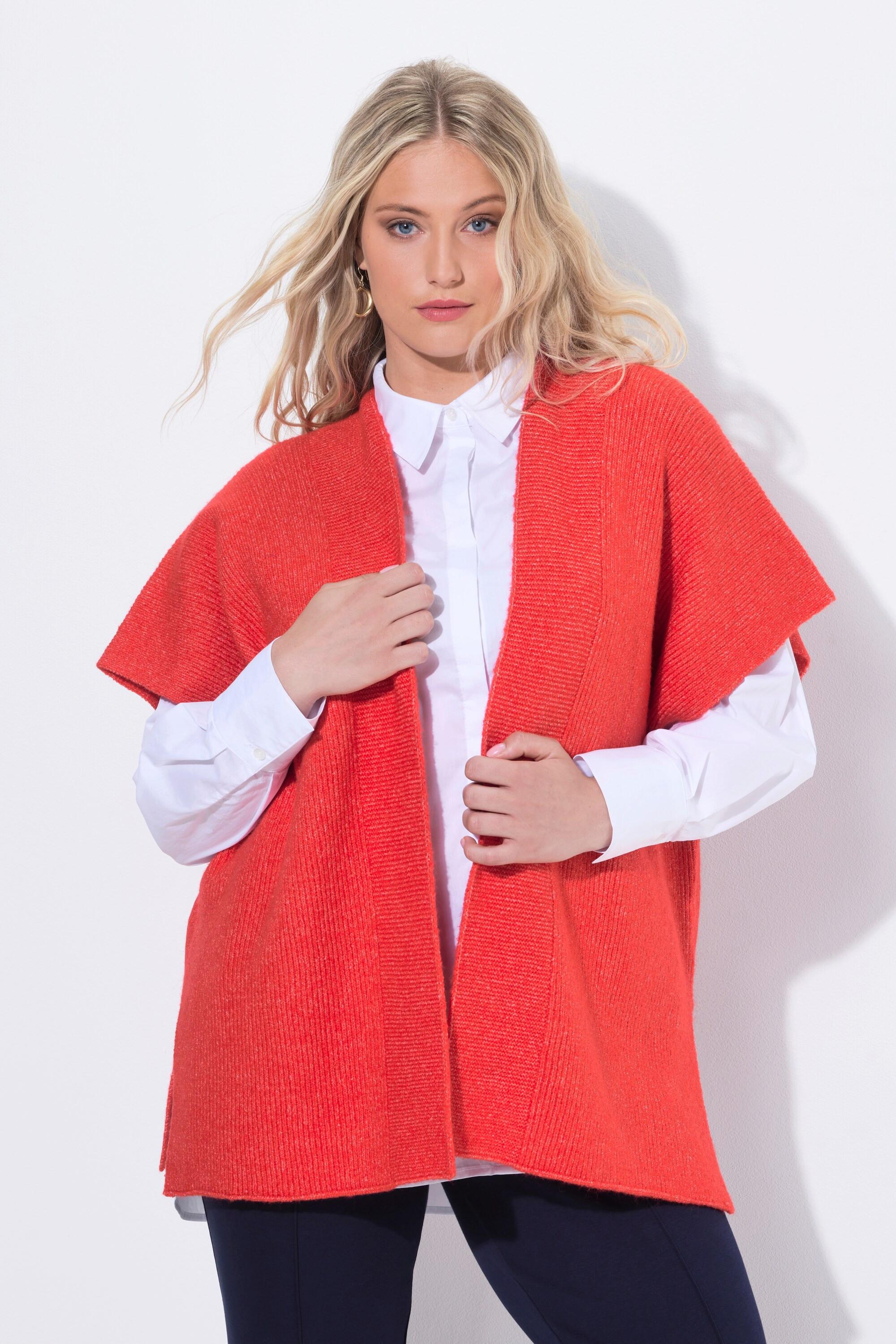 Ulla Popken Cardigan Oversize Ouvert Manches Courtes  