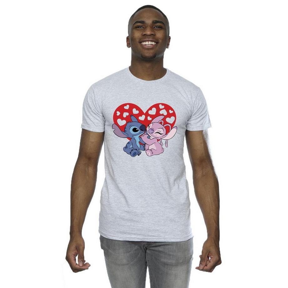 Disney Stitch et Angel Cœur Graphique T-Shirt  