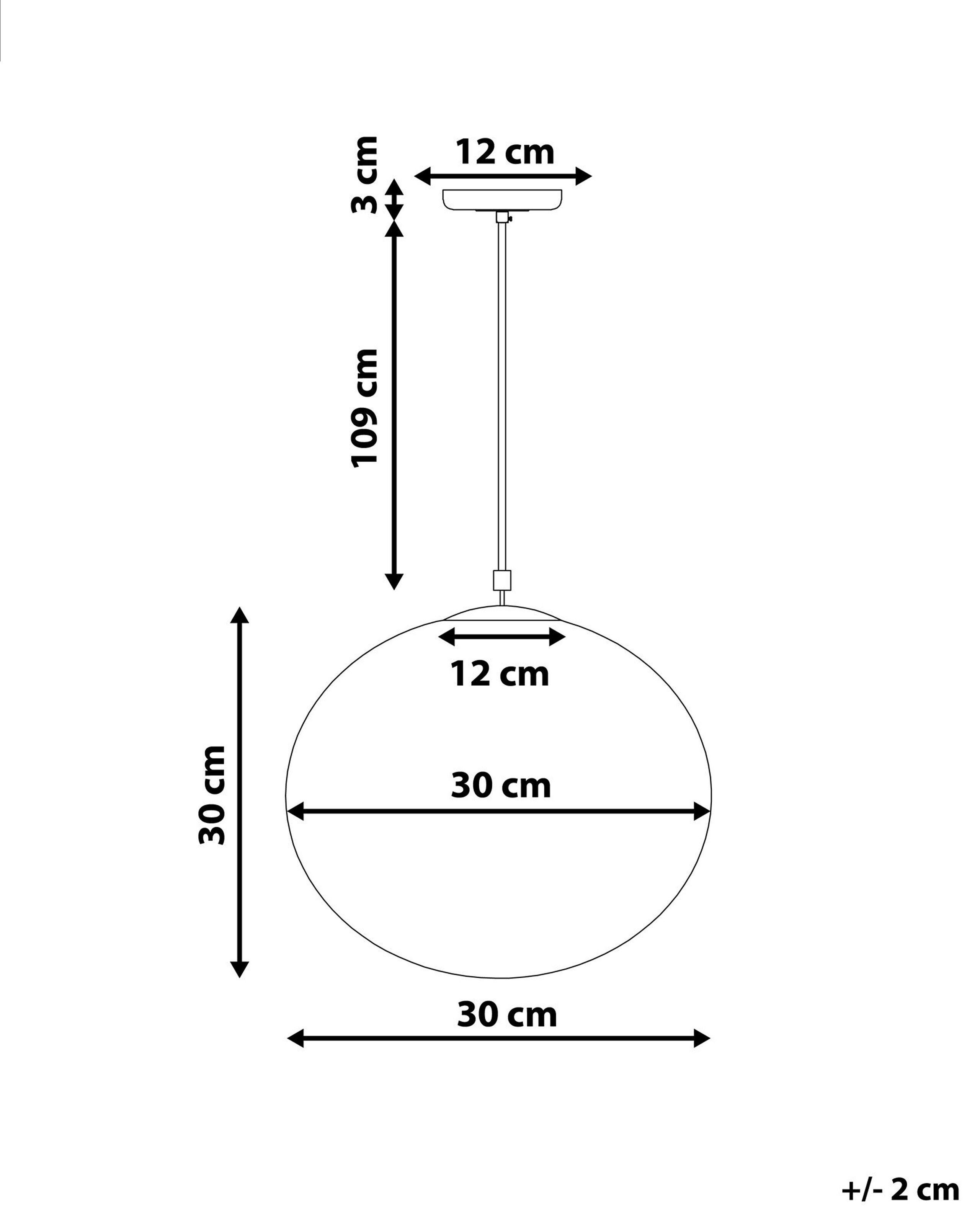 Beliani Lampe suspension en Verre Moderne BARROW  