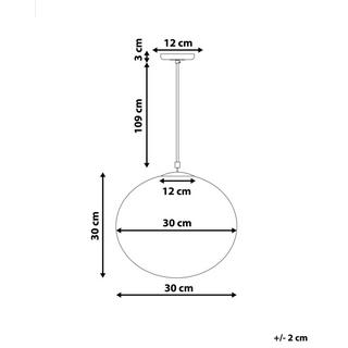 Beliani Lampe suspension en Verre Moderne BARROW  