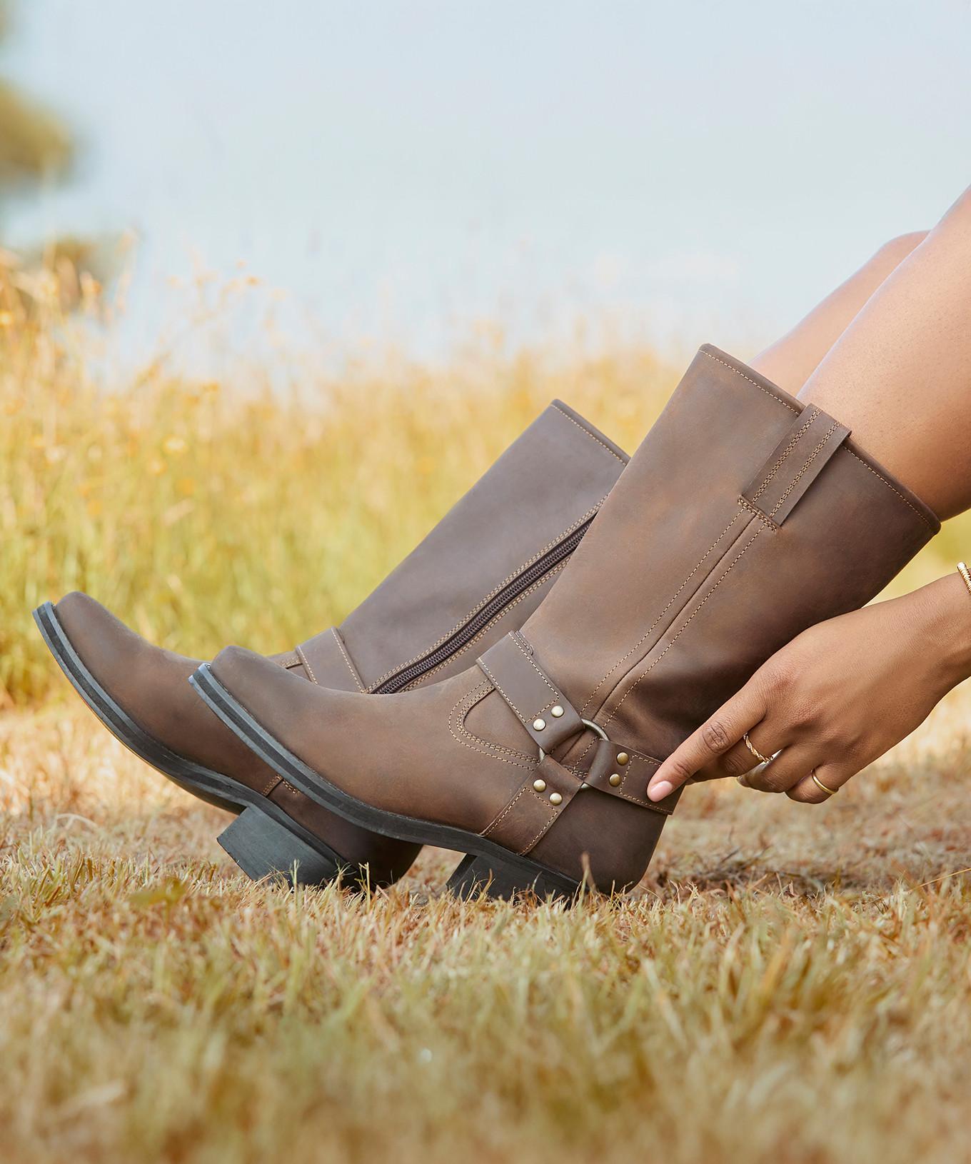 Joe Browns  Hellbraune Lederreitstiefel 