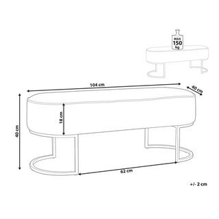 Beliani Banc en Polyester Glamour MILRY  