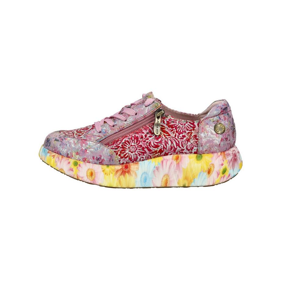 Laura Vita Sneaker con Stampa Floreale e Cerniera Laterale  