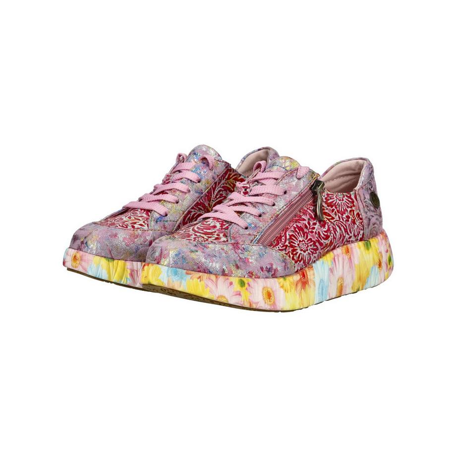 Laura Vita Sneaker con Stampa Floreale e Cerniera Laterale  
