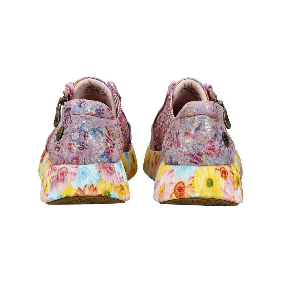 Laura Vita Sneaker con Stampa Floreale e Cerniera Laterale  