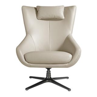 ANGEL CERDA Fauteuil pivotant en cuir gris  