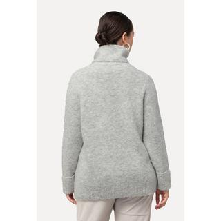 Ulla Popken  Pullover, meliert, Wollanteil, Rollkragen, Langarm 