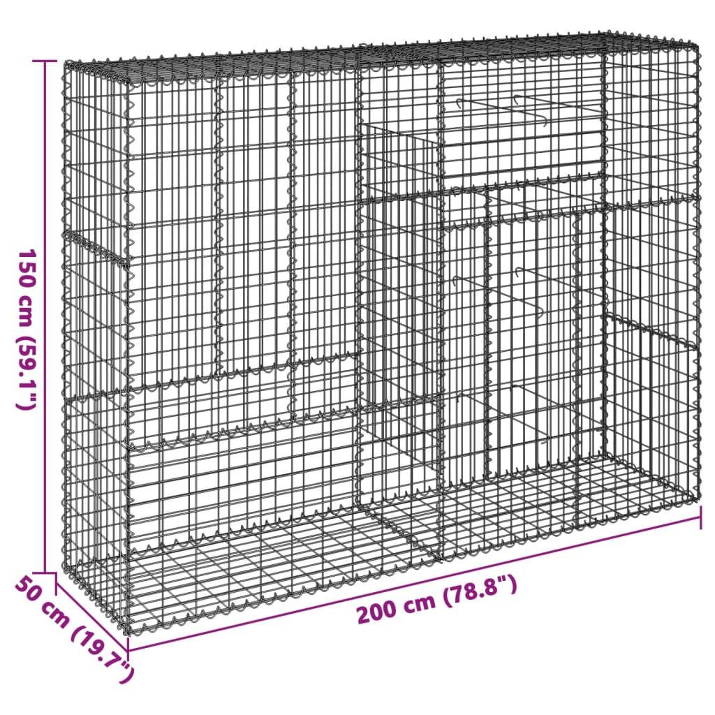 VidaXL Panier gabion fer  