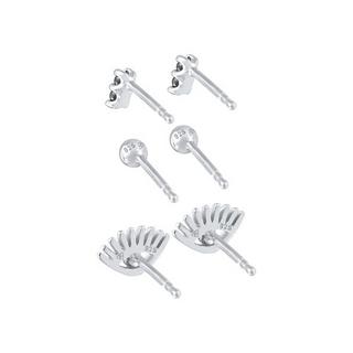 Elli  Ohrringe Stecker Evil Eye Kugel Kristall 3Er Set 