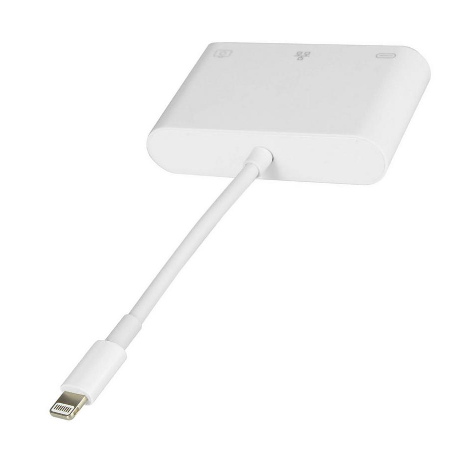 Avizar  Hub Adaptateur Lightning 3 en 1 Blanc 