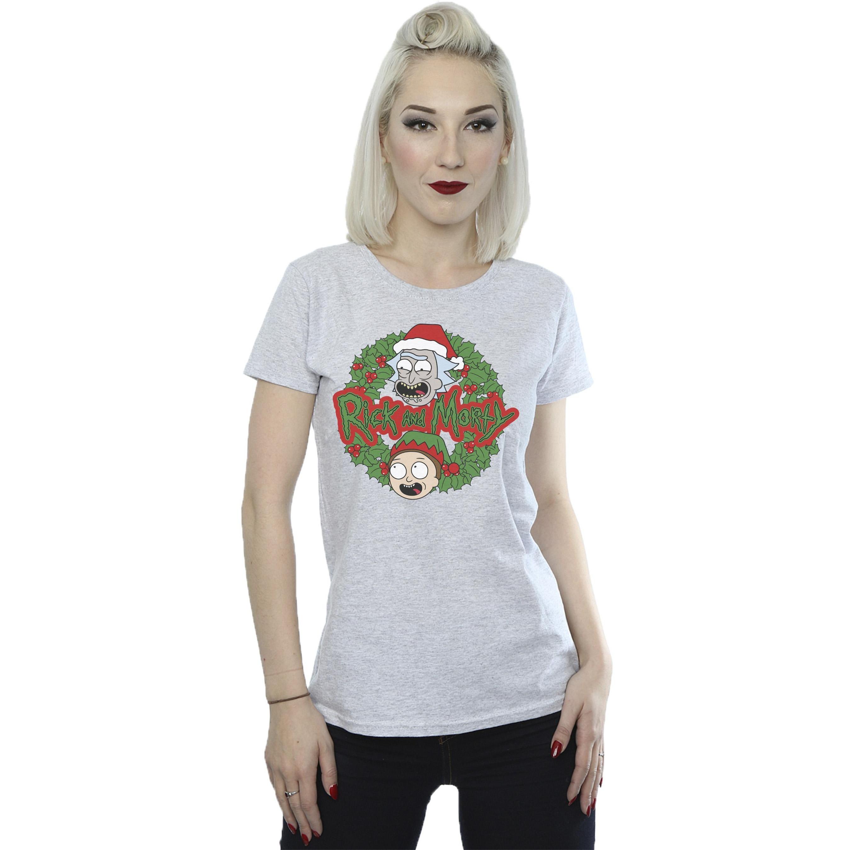 Rick And Morty T-Shirt Couronne de Noël  