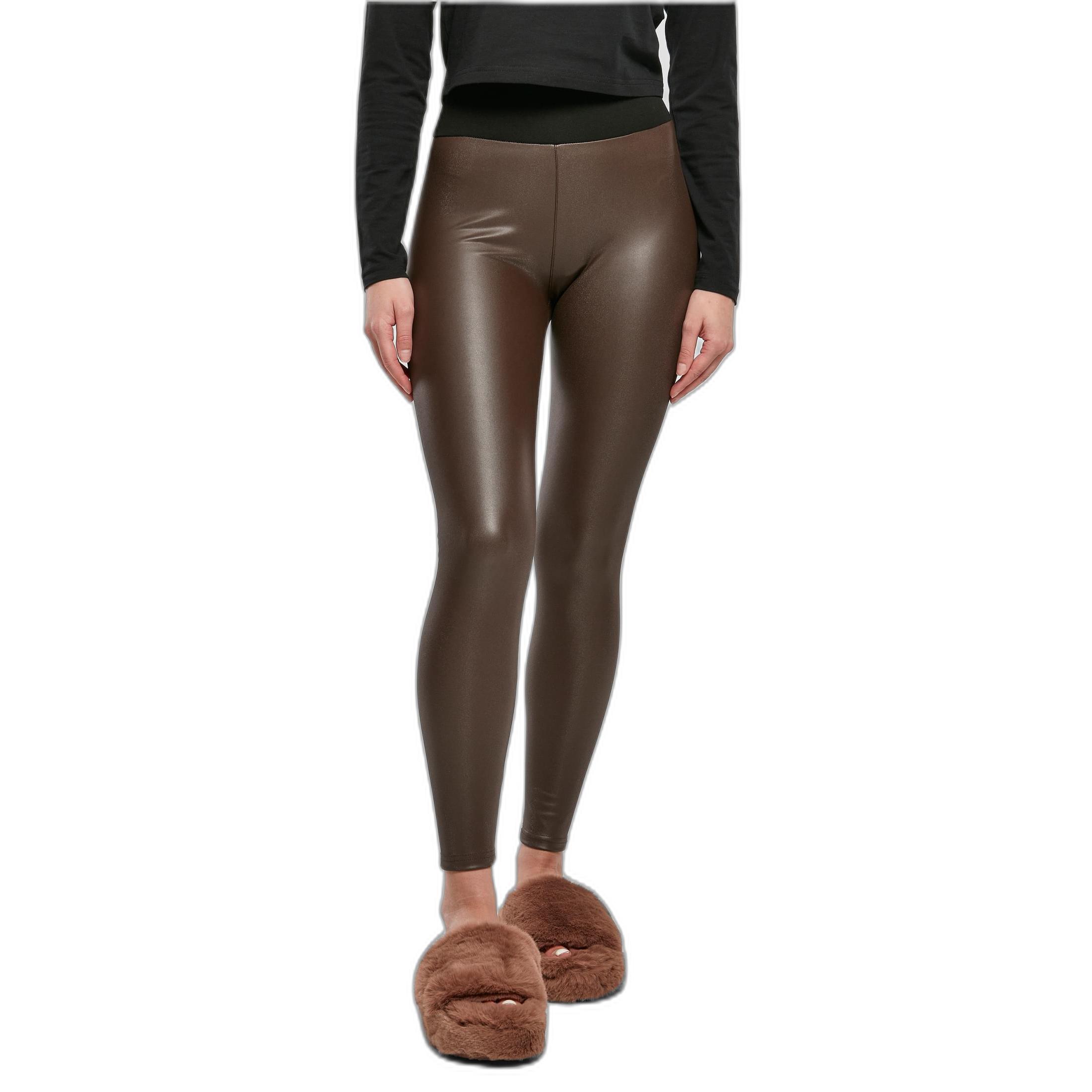 URBAN CLASSICS  leggings a vita alta in ecopelle gt 