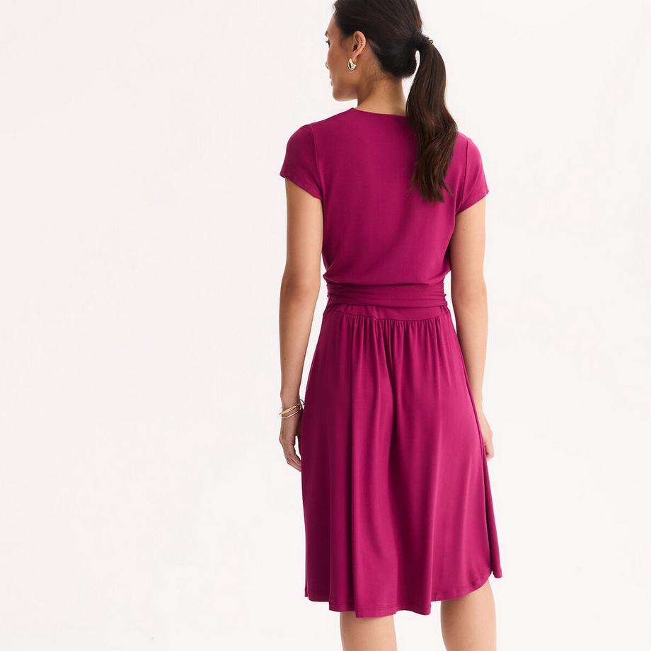 La Redoute Collections Abito svasato con scollo a V e cintura a fiocco  