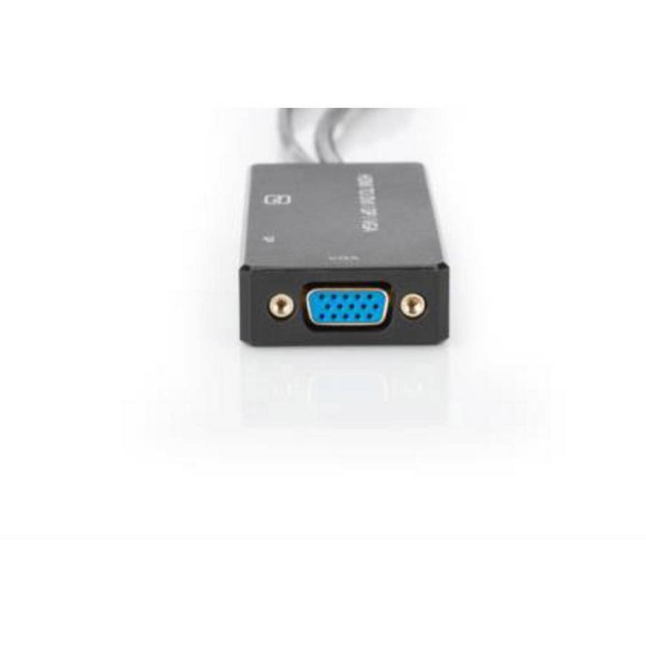 Digitus  Câble HDMI 3 en 1 - HDMI DP+DVI+VGA (St-Bu/Bu/Bu) - Longueur 20 cm - - CE 