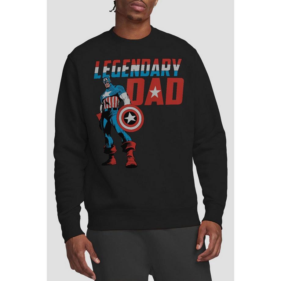 CAPTAIN AMERICA Sweatshirt Legendary Dad Imprimé Graphique  