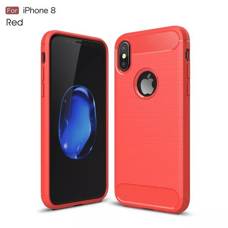 Cover-Discount iPhone Xs / X Silikon Gummi Case Metall Carbon Lookonline kaufen MANOR