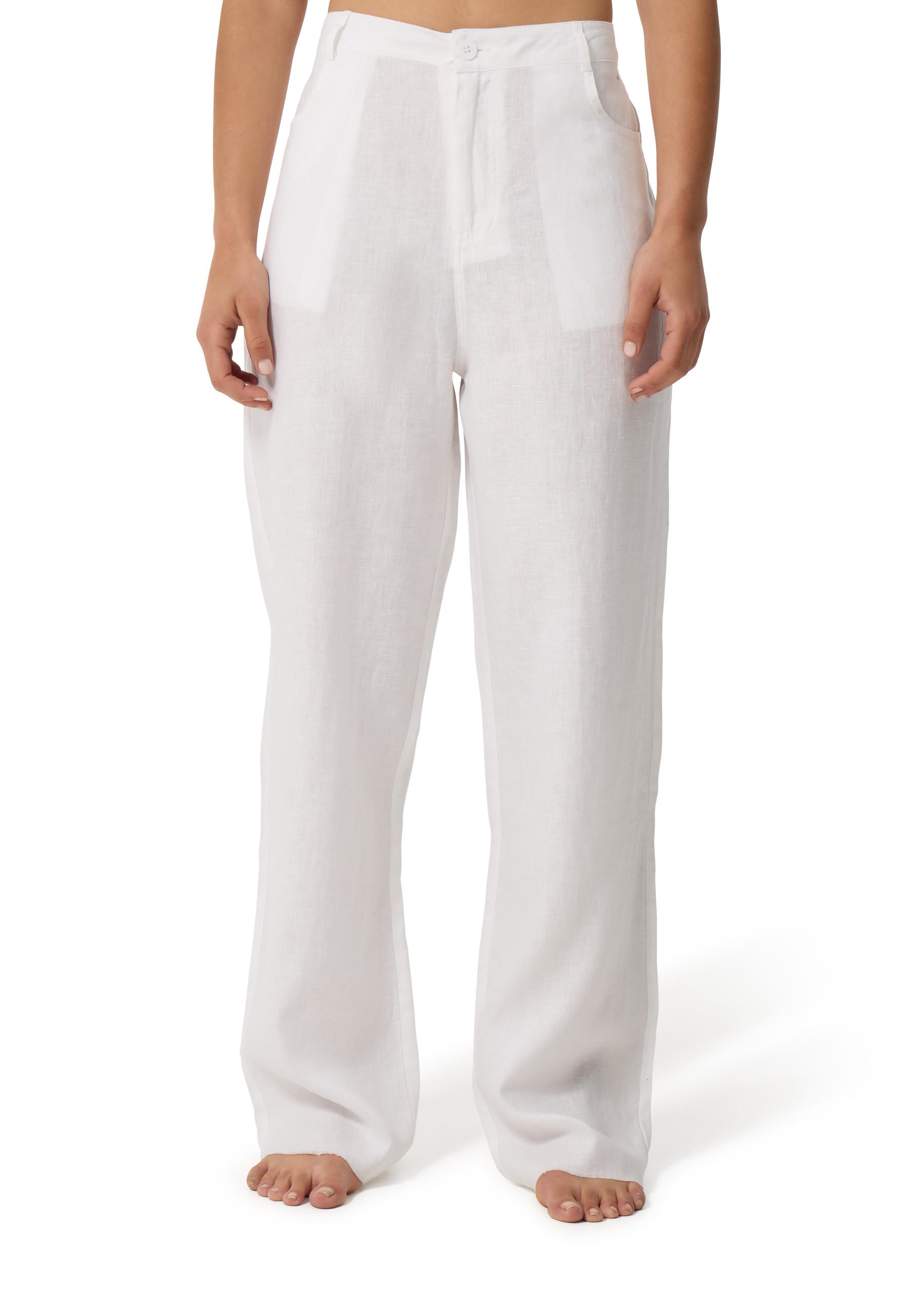 CASH-MERE.CH  Pantalon en lin long 