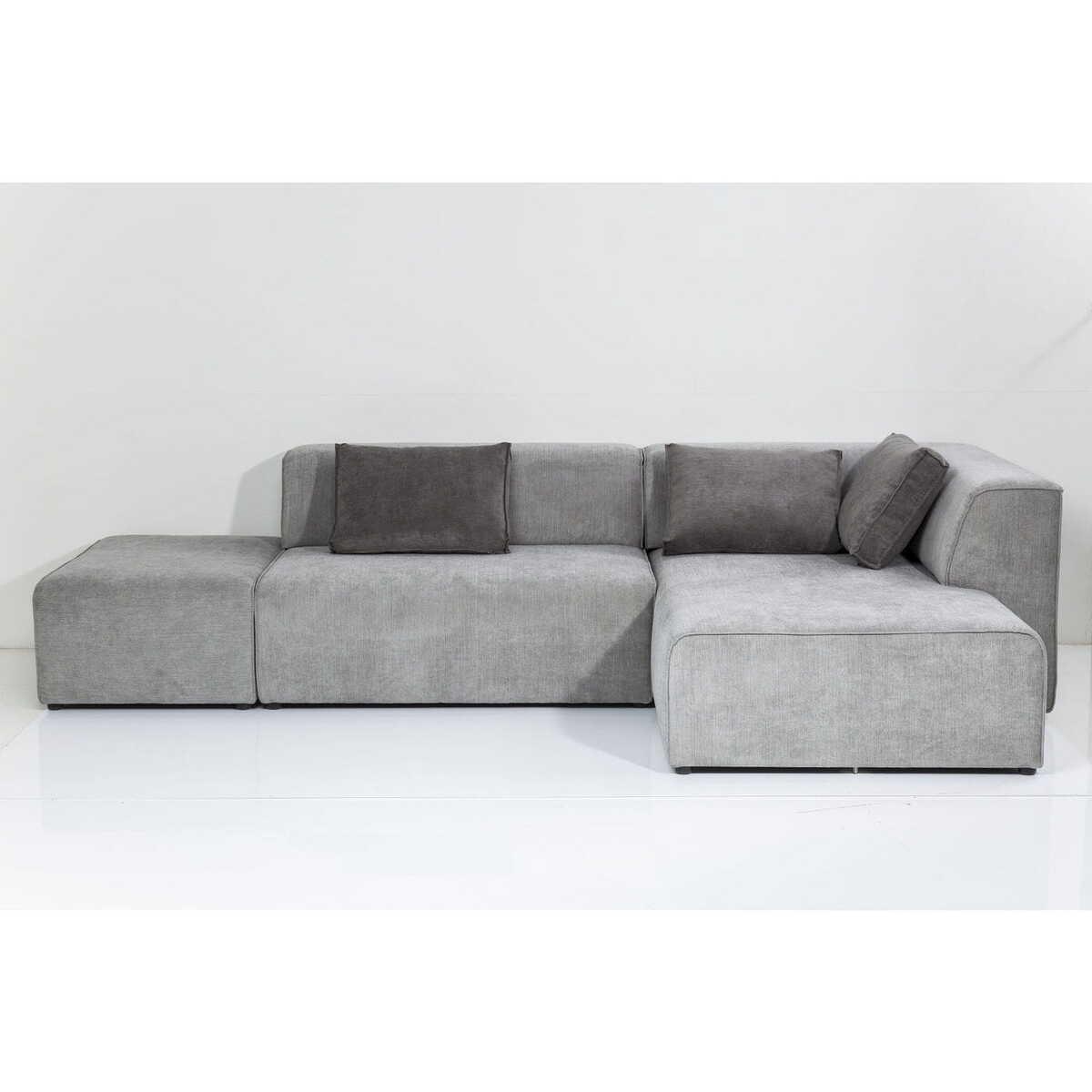 KARE Design Canapé Infinity Ottomane droite Gris  