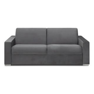 Vente-unique Schlafsofa 4-Sitzer - Liegefläche: 160 cm - Matratzenhöhe: 22 cm - Samt - Anthrazit - CALITO  