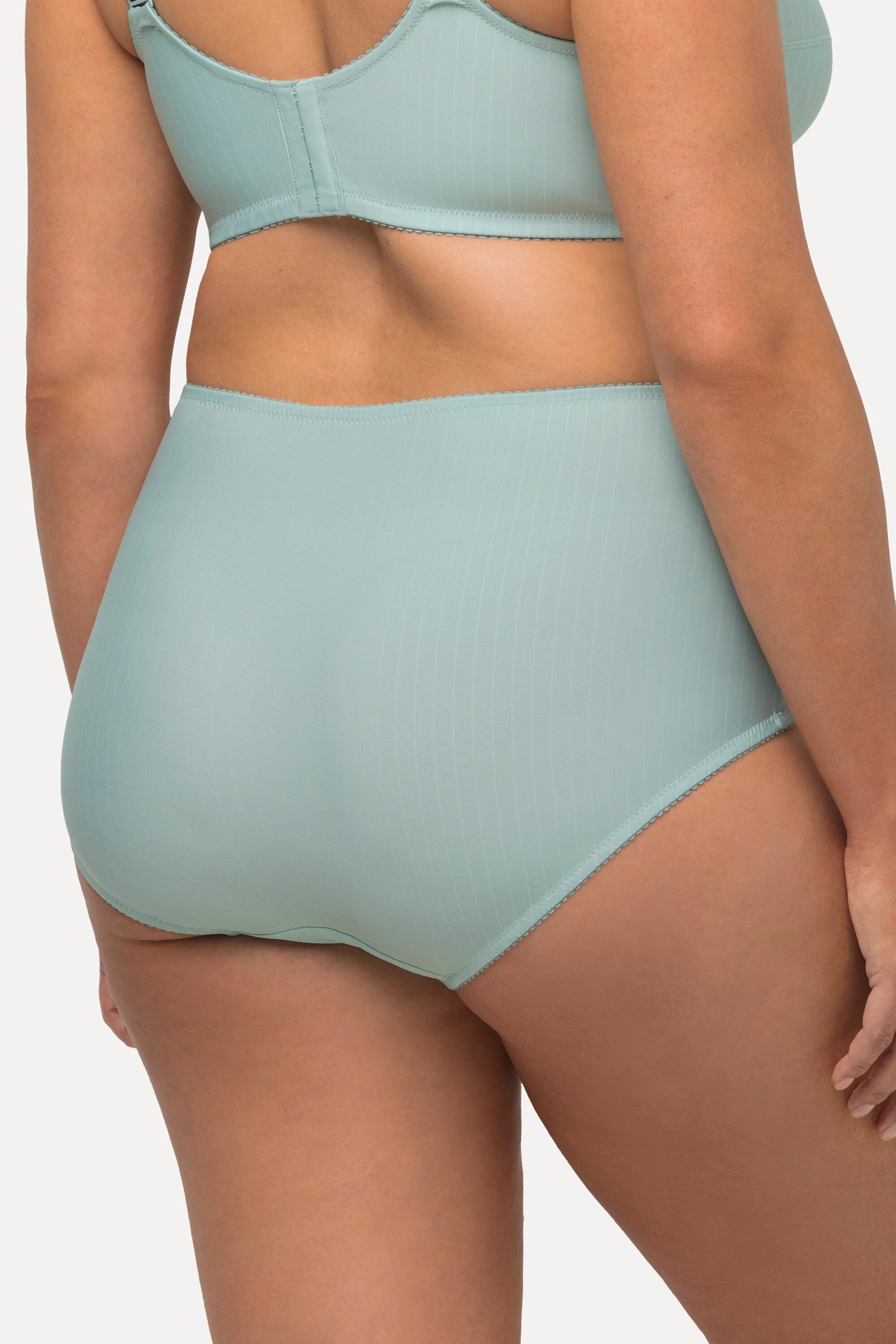 Ulla Popken Lot de 2 Culottes Midi Fines Rayures Échancrure Haute  