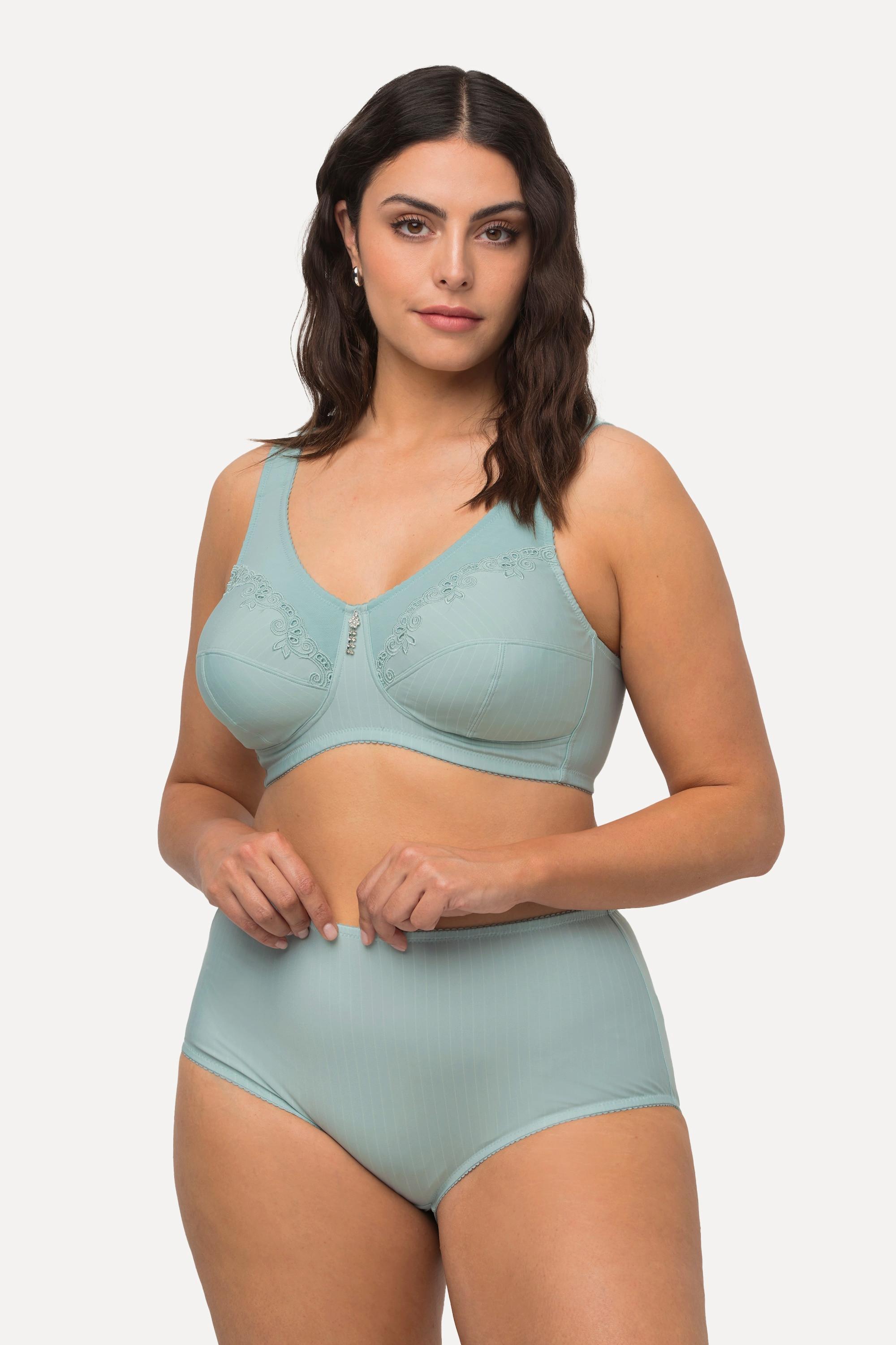 Ulla Popken Lot de 2 Culottes Midi Fines Rayures Échancrure Haute  