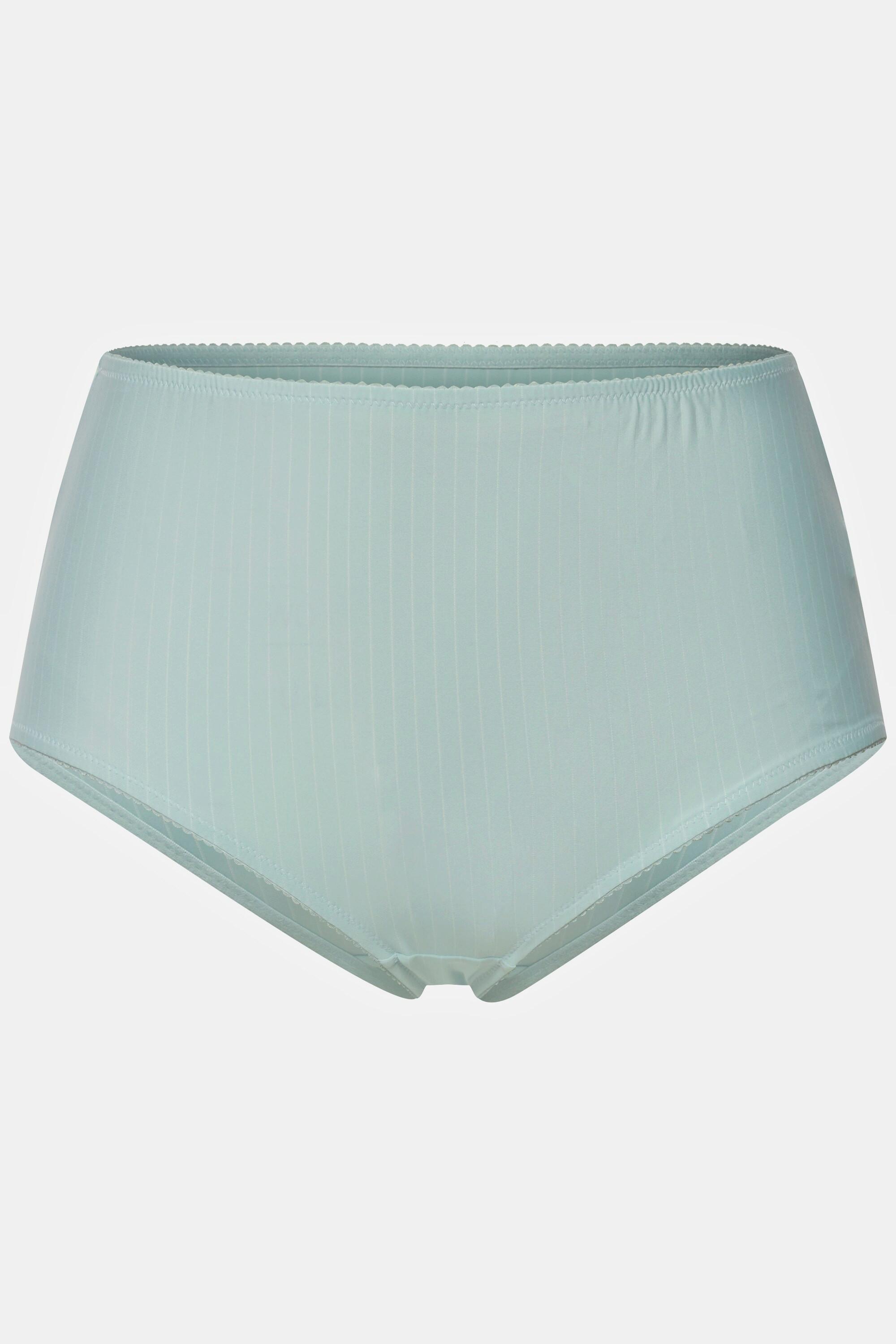 Ulla Popken Lot de 2 Culottes Midi Fines Rayures Échancrure Haute  