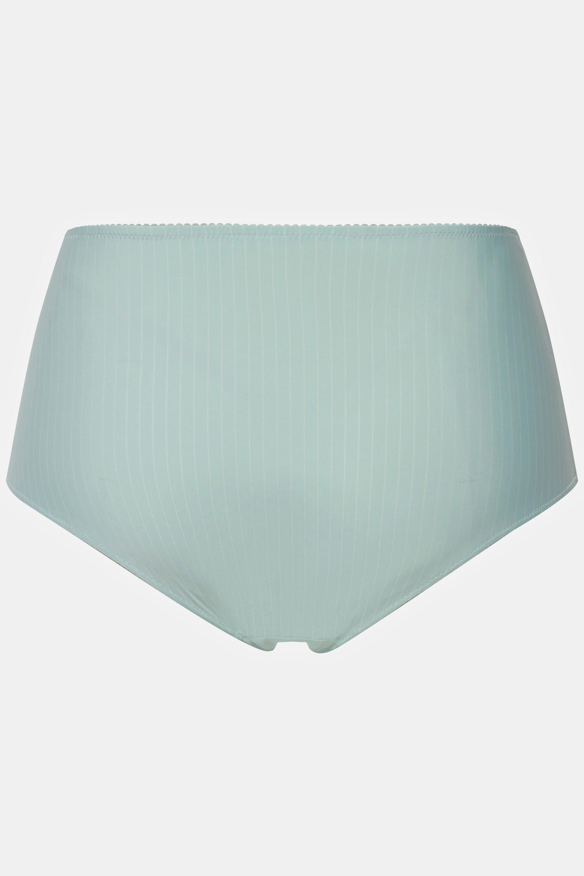 Ulla Popken Lot de 2 Culottes Midi Fines Rayures Échancrure Haute  