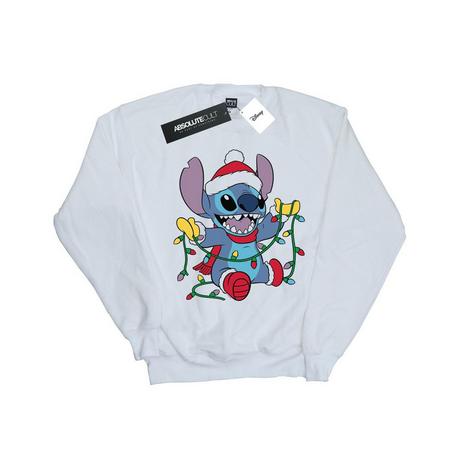 Disney  Lilo And Stitch Christmas Lights Sweatshirt 