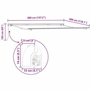 VidaXL Einziehbare markise polyester  