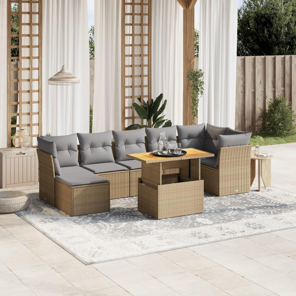 VidaXL set divano da giardino Polirattan  