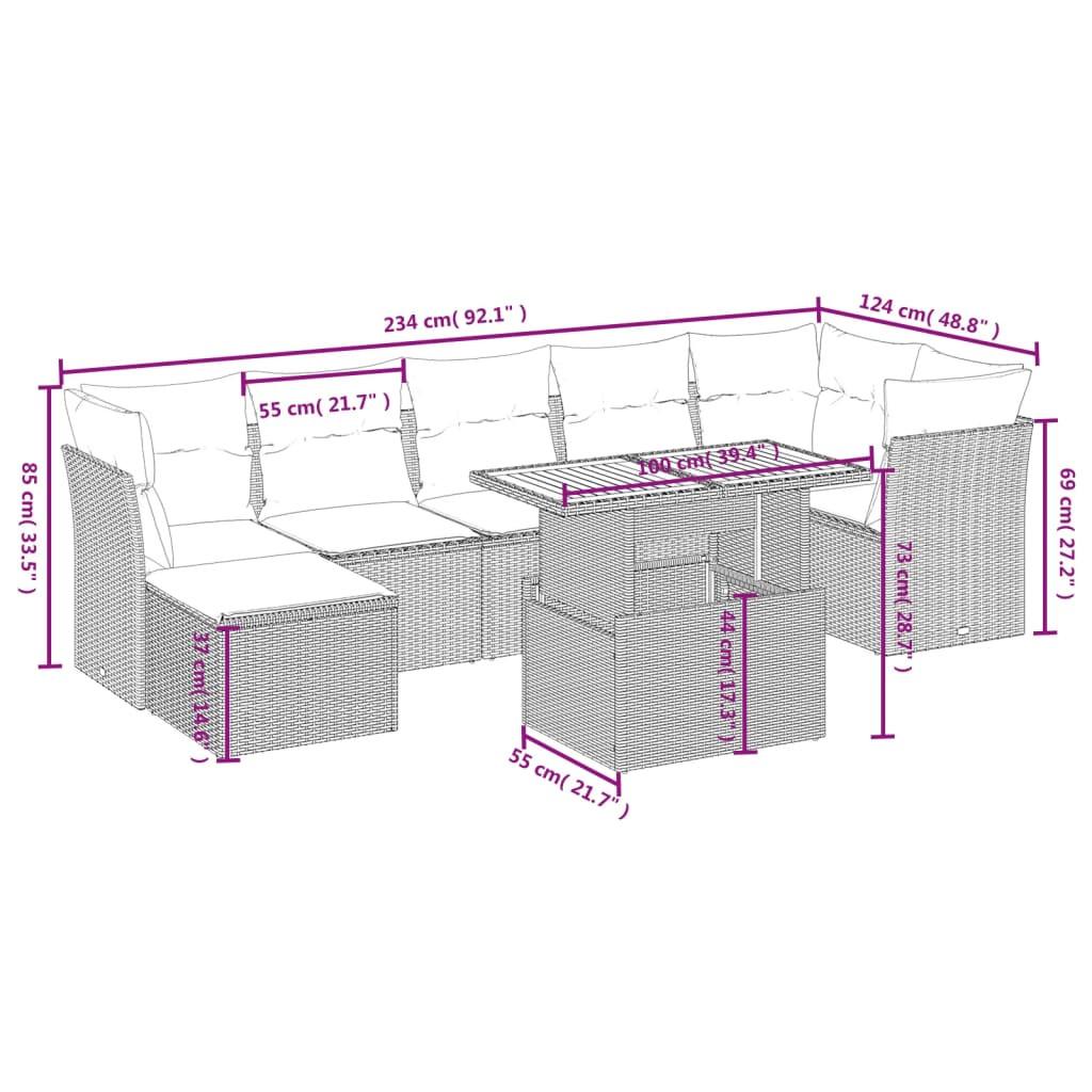 VidaXL Garten sofagarnitur poly-rattan  